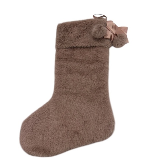 NWT Victoria’s Secret Dusty Pink Fuzzy Holiday Stocking - Picture 3 of 6